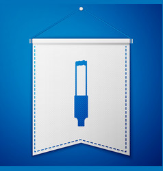 Blue Cigarette Icon Isolated On Blue Background