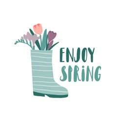 Enjoy Spring Cute Rain Boots With Flowers