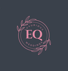 Eq Initials Letter Wedding Monogram Logos