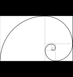 Golden ratio geometric concept fibonacci spiral Vector Image