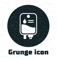 Grunge Iv Bag Icon Isolated On White Background