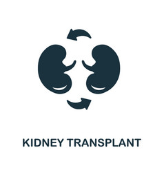 Kidney Transplant Flat Icon Colored Element Sign