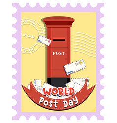 World Post Day Logo With Box