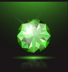 3d Realistic Green Transparent Round