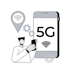 Mobile Phones 5g Network Abstract Concept