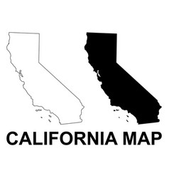 Set Of California Map United States America