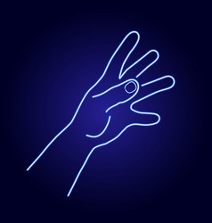 Hand Try To Reach Something From Glowing Blue