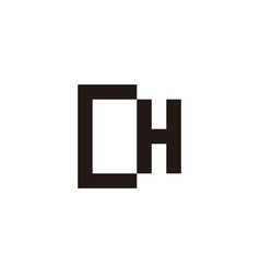 Letter C And H Square Geometric Symbol Simple Logo