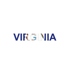 Letters Virginia In The Style Of The Country Flag