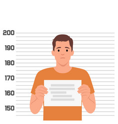 Police Lineup Or Mugshot Of The Prisoner