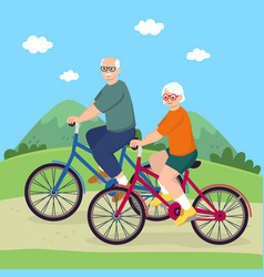 Active Elderly People Concept