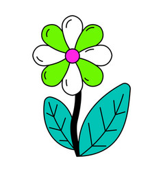 Blooming Flower Drawing Of Botany Flora