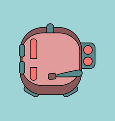 Flat Icon Design Collection Astronaut Helmet