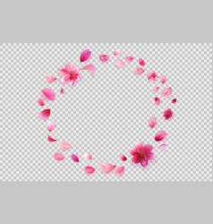 Flying Sakura Petals Png Isolated On Transparent