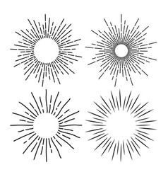 Sunburst Vintage Explosion Hand Drawn