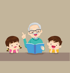 Grandparents With Grandchildren Reading