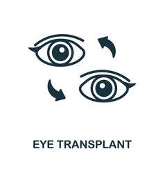 Eye Transplant Flat Icon Colored Element Sign