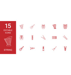 String icons Royalty Free Vector Image - VectorStock