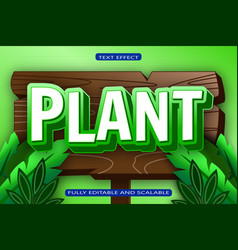 Plant Editable Text Effect 3 Dimension Emboss