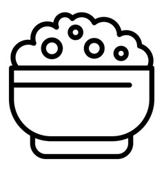 Tasty Mashed Potatoes Icon Outline Style