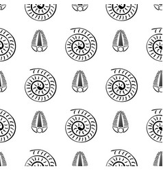 Ammonite Trilobite Seamless Pattern