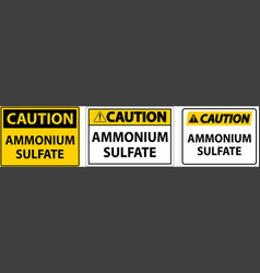 Caution Ammonium Sulfate Symbol Sign On White