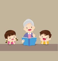 Grandparents With Grandchildren Reading