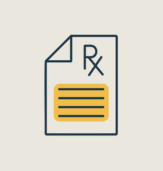 Medical Prescription Rx Icon Sign