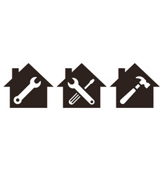 Repair Service Icon Set Home Symbol