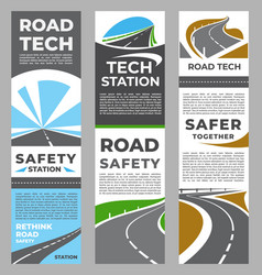 Road Safety Highway Tech Industry Vertical Banner