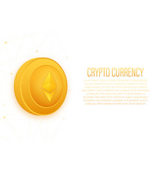 Cryptocurrency Logo Etherium In Flat Style