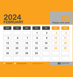 February 2024 Year Calendar 2024 Template