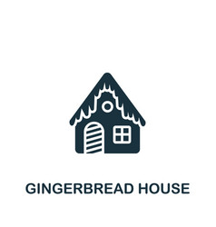 Gingerbread House Icon Monochrome Simple Icon