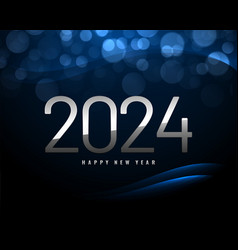 Happy New Year 2024 Wishes Background With Bokeh