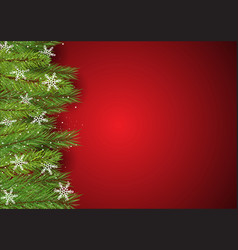 Christmas Background With Pine Tree Branches