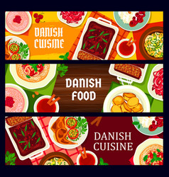 Danish Food Cuisine Banners Scandinavian Meals