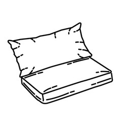 Garden Cushions Icon Doodle Hand Drawn Or Outline