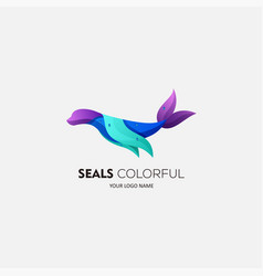 Seals Logo Design Gradient Colorful