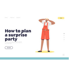 Surprise Reaction Concept Of Landing Page