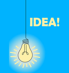 Idea Glowing Lamp Card Light Bulb Hanging