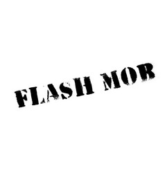 Flash Mob Rubber Stamp