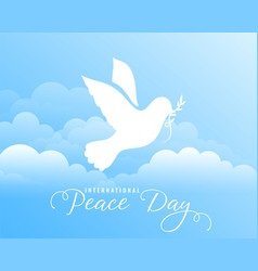 International Peace Day Background With Blue Sky