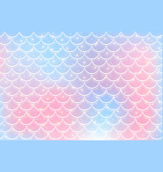 Mermaid Scale Pattern On Watercolor Background