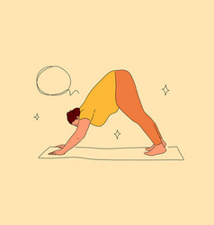 Plus Size Woman Doing Downward Dog Pose