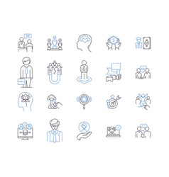 Workplace Education Line Icons Collection