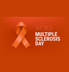 World Multiple Sclerosis Day Symbol Orange Ribbon