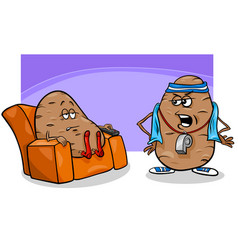 Couch Potato Saying Cartoon