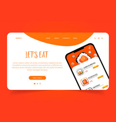 Landing Page With Phone Prototype App With Asian