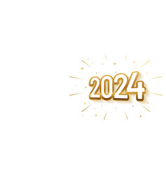 Stylish 2024 New Year Bursting Star Banner