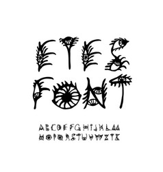 Eyes Font Hand Drawn Letters Using Human